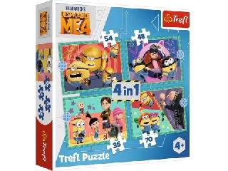 Trefl: Őrült Minyonok 4 az 1-ben puzzle - 35, 48, 54, 70 darabos