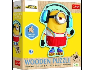 Trefl Wooden: Őrült Minyon puzzle fából - 50 darabos