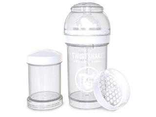 Twistshake Kólika elleni cumisüveg 180 ml-es, fehér