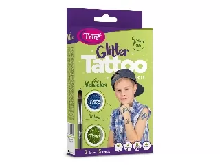 TyToo Járművek Csillámtetoválás szett