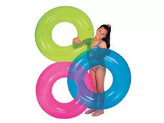 Átlátszó úszókarika,  76 cm rózsaszín