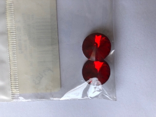 Üvegkristály parabola 14 mm-es 2 db/cs piros
