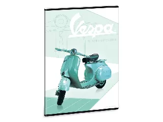 Vespa Retro A/4 extra kapcsos füzet-négyzethálós
