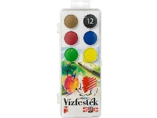 Vízfesték 12 db-os 30 mm-es Ico süni