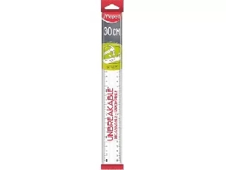 Vonalzó, műanyag, törhetetlen, 30 cm, MAPED 