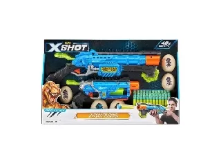 Xshot Dino attack - combo pack (2 fegyver) kék 