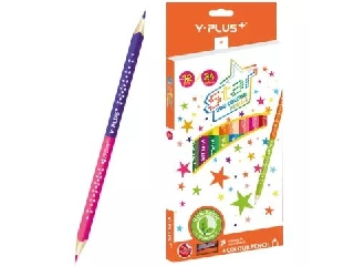 Y-Plus+: Kétoldalú színes ceruza - 12 db-os