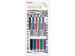 Zseléstoll készlet, 0,33 mm, nyomógombos, csíkos test, ZEBRA 