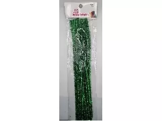 Zsenília drót csillogó 0,6 cmx30 cm 20 darab/csomag zöld 