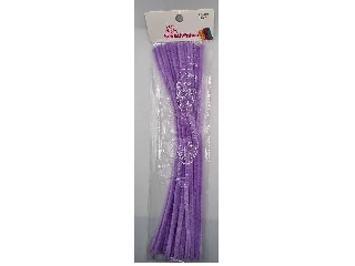 Zsenília drót 0,6 cmx30 cm 20 darab/csomag levendula lila 