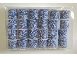 Zsinór 1mm 100% pamut 10m/tek sötétkék-fehér