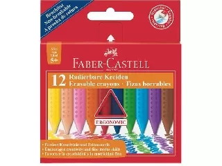 Faber-Castell 12 db-os radírozható vékony zsírkréta készlet